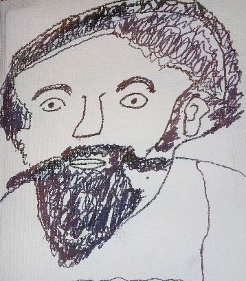 Bärtiger Mann, Zeichnung